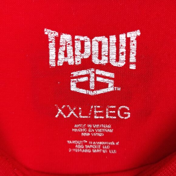 Tapout MMA Shirt Mens Size XXL Red Black Spellout Graphic Y2K Gym 2XL Tee Fight - Picture 8 of 15